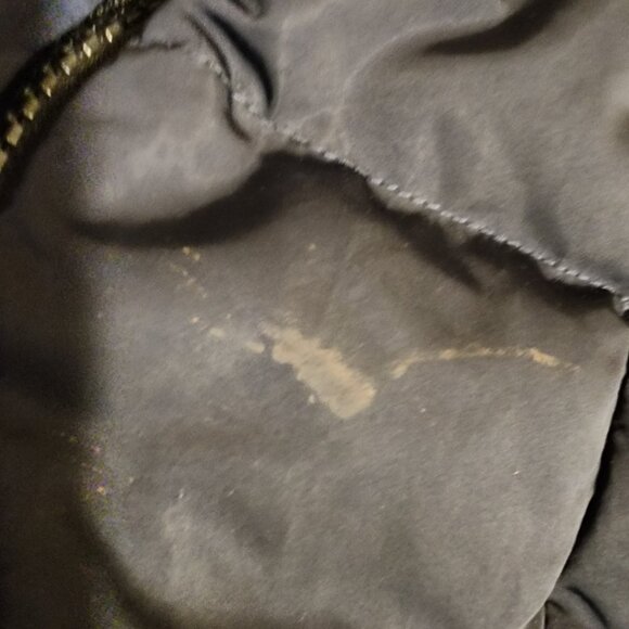 1 Madison Down-Filled Faux Fur Hooded Parka Jacket Navy signs of wear XS - Picture 5 of 16